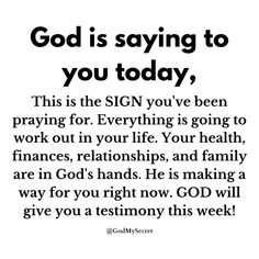 a black and white photo with the words god is saying to you today