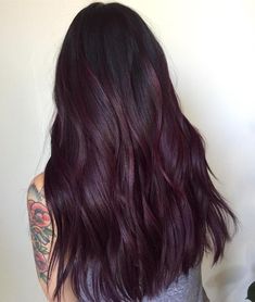 Pelo Color Vino, Hair Color Plum, Rambut Brunette, Hair Color Burgundy