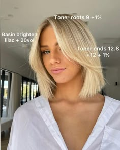 <p>The Balayage Blonde Bob radiates natural elegance with its hand-painted, sun-kissed highlights. Suitable for any occasion, this hairstyle enhances depth and dimension, creating a seamless blend of blonde shades. The subtle balayage technique makes it a timeless and versatile choice for those seeking a refined look.</p> Short Blonde Hair Inspo Summer, Blonde Bob Balayage, Balayage Blonde Bob, Lived In Blonde Bob, Bob Blonde Hair, Bob Balayage, Blonde Bob With Bangs, Blond Bob, Long Bob Blonde