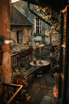 A charming small balcony decorated with numerous plants and cozy furniture, reflecting an ideal outdoor living space inspiration. Garden Apartment Balcony, Balcony Art, Cozy Small Balcony, Quiet Beauty, Porch And Balcony, Small Balcony Decor, Small Balcony Ideas