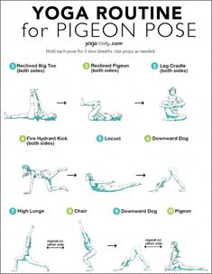 the yoga routine for pigeon pose