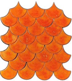 an orange tile pattern on a white background