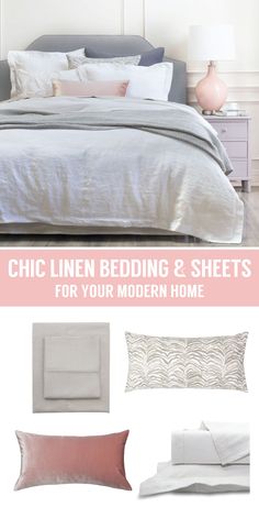 the chic linen bedding and sheets for your modern home is on sale now