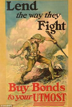 an old poster advertising bonds for the u s army