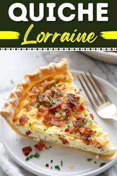 this quiche is loaded with bacon, cheese and other toppings it's easy to make