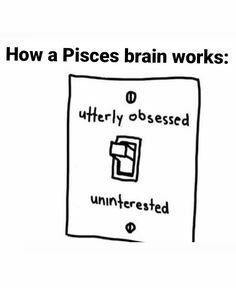 a piece of paper with the words how a pisces brain works