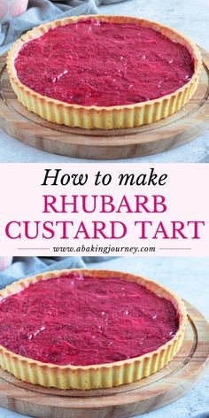 how to make rhubarb custard tart