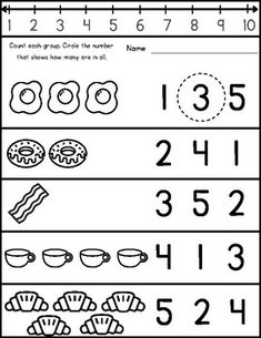 a printable worksheet for numbers 1 - 5