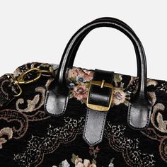 With a nod to the Victorian era, MCW’s freshly combines the classic and elegant design of the traditional carpet bag with a textural and tactile twist.The main body of the laptop bags are made with thick chenille carpets. The handles and belts are genuine leather with heavy cotton canvas lining. The laptop sleeve is made of thick padded cotton, and it is attached with elastic band and Velcro at top. On the other side of compartment there is a zipper pocket with leather window, and an organizer s Luxury Coach Satchel For Evening, Luxury Black Embroidered Shoulder Bag, Luxury Rectangular Backpack With Leather Handles, Elegant Rectangular Backpack With Leather Handles, Luxury Rectangular Backpack With Detachable Handle, Luxury Tapestry Bag With Adjustable Handle, Tapestry Satchel With Adjustable Handle For Travel, Travel Tapestry Bag With Top Carry Handle, Travel Satchel With Top Carry Handle And Tapestry