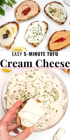 an easy 5 - minute tofu cream cheese recipe is the perfect appetizer for any special occasion