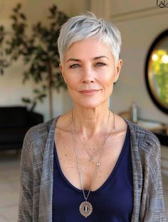 Pixie Hairstyles for Older Women – Style, Grace, and Elegance Pixie Older Women, Pixie 2024, Pixie Hairstyles For Older Women, Feminine Pixie Cuts, Short White Hair, Easy Care Hairstyles, Short Sassy Haircuts, Hairstyles For Older Women, Short Silver Hair