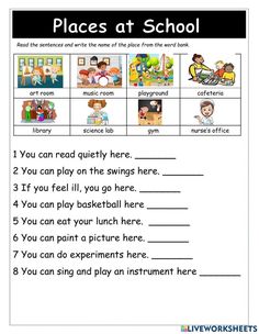 a worksheet with pictures and words on it