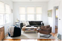 the living room is clean and ready to be used as a den or family room