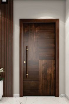 Engineered veneer dark door design Luxury Window Design, Veneer Door Design, Main Door Design Entrance, Indian Main Door Designs, Door Design Entrance, Modern Main Gate Designs, Entry Door Designs