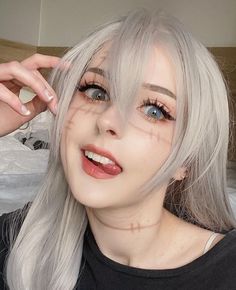 Cosplay Simple, Cosplay Makeup Tutorial, Haikyuu Cosplay, Vampire Bride, Easy Cosplay, Anime Cosplay Makeup, Cosplay Inspo, Anime Makeup, Cute Eye Makeup