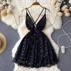 fairy, deep V neck, temperament, beauty back, sequined party dress, temperament A line dressMaterial:blendedStyle:fairyColor:black,apricotFeatures:backless,Size:(cm):one size 1inch=2.54cm 1cm=0.39inchlength:80,bust:loose,waist:64&ltp&gtNote:Due to different measurement methods,there will be 1-3 error(unite:cm), please understand.</p>&ltbr/>&ltp&gtPlease check the size carefully when you choose items,thank you.</p>&ltbr/> Velvet Short Dress, Black Velvet Shorts, A Line Mini Dress, Velvet Dress Short, Long Sundress, Floral Party Dress, Suspenders For Women, Velvet Shorts, Women Bodycon Dress