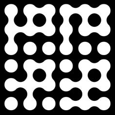 a black and white pattern with circles