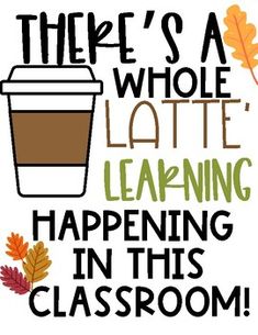 there's a whole latte learning happening in this classroom