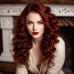 Redhead Vampire, Copper Blonde Hair, Pretty Redhead, Dark Red Hair, Hairdo For Long Hair