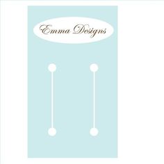 an image of a blue and white card with the words comma designs on it