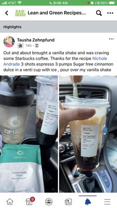 Optavia Starbucks Drinks, Optavia Approved Starbucks Drinks, Optavia Shakes Recipes, Optavia Storage Ideas, Optivia Coffee Hacks, Optavia Coffee Soft Serve Hack, Optavia Fueling Hacks Shakes, Optavia Coffee Hacks, Optavia Coffee