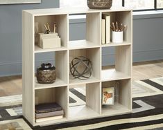 Socalle Light Natural Nine Cube Organizer - Ornate Home Restful Bedrooms, Cube Bookcase, Cube Organizer, Ashley Furniture Homestore, Simple Silhouette, Cube Storage, High Quality Furniture, Ashley Furniture, At Home Store