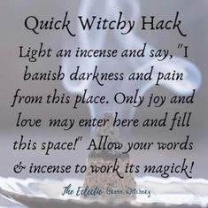 Enchanting An Object Spell, Sweet Gum Balls Witchcraft, Cleansing Space, Wicca Runes, Smudging Prayer, Witch Spells, Spooky Kitchen, Witchcraft Magic