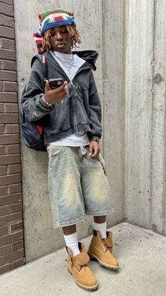 What do you think? Best Streetwear Outfit Men, Streetwear Fit Inspo Men, Men Timberland Outfits, Streetwear Summer Men, Summer Outfit Streetwear, Timberland Outfits, Streetwear Inspiration, Streetwear Fits, Men Street Fashion