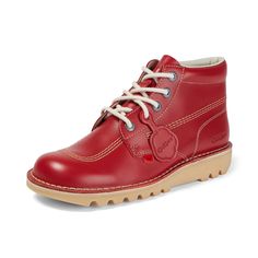 PRICES MAY VARY. Iconic Kickers durable sole unit Signature Kickers triple stitching Comfortable padded collar Iconic red and green Kickers tabs Hard-wearing quality leather upper.Branded eyelets Light Cream, Cotton Lace, Leather Ankle Boots, Light Red, Natural Leather, White Lace, Special Features, Design Features, Ankle Boot