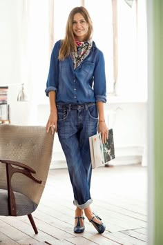 Looks Jeans, Look Jean, Look Retro, Mode Casual, Denim Outfit