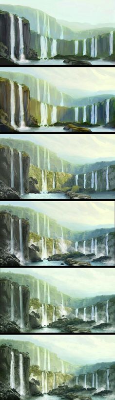 Waterfall Landscape Paintings