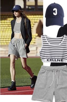 Celine Sports Bra Outfit, Celine Top Outfit, Lab Outfit, Celine Outfit, Sports Bra Outfit, Celine Fashion, Autumn Street Style, Sporty Outfits, Western Outfits