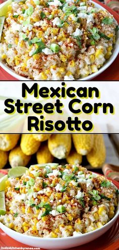 mexican street corn risotto is an easy and delicious side dish that's ready in less than 30 minutes