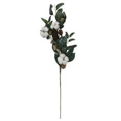 Bring the beauty of spring indoors with this floral twig pick. Light and airy with verdant leaves and crisp flowers. A dusting of shiny silver glitter adds sparkle. Sturdy twig stem makes it easy to put in vases or tuck in trees for added color and fullness. Product Features: Cotton flowers and foliage twig pick Lightly glittered for sparkle Bendable branches for stay put positioning Recommended for indoor use only No assembly required Dimensions: 27.5"H x 10"W x 2.75"D Material(s): plastic/cott Christmas Central, Winter Flowers, Artificial Christmas Tree, Christmas Garland, Shiny Silver, Winter White, Silver Glitter, Spring Flowers, Assemblage