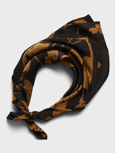 Bandana | Banana Republic Trendy Bandana Print Silk Scarf For Spring, Trendy Silk Bandana Print Scarf For Spring, Trendy Silk Scarf With Bandana Print For Spring, Trendy Fall Bandana, Casual Silk Scarf With Bandana Print For Summer, Elegant Summer Scarf With Bandana Print, Elegant Summer Scarves With Bandana Print, Elegant Adjustable Spring Bandana, Black Silk Scarf For Summer Gift