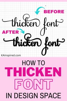 HOW TO THICKEN FONTS IN CRICUT DESIGN SPACE Cricut Expression Projects, Fonts Ideas, Free Fonts For Cricut, Fonts Cricut, How To Make Letters