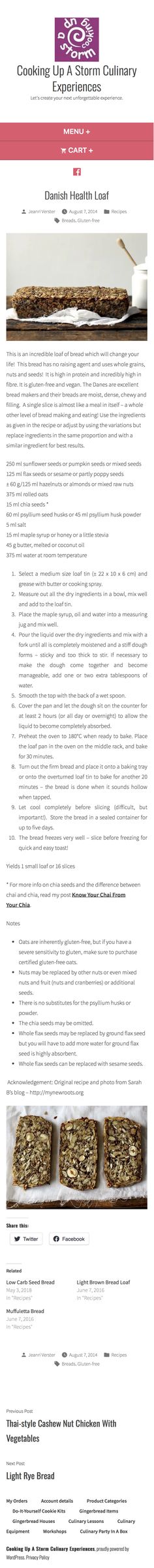 the recipe for baked goods is displayed in this page