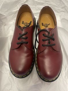 Dr. Martens 1461 Smooth Leather Oxford Shoes Cherry Red Women's 6. Shipped with USPS Priority Mail. 1461 Smooth Leather Oxford Shoes, Doc Martin, Spring Capsule, Wardrobe Wishlist, Spring Capsule Wardrobe, Leather Oxford Shoes, Cherry Red, Smooth Leather, Capsule Wardrobe