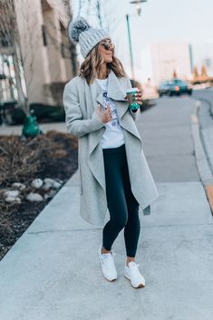 5 Things To Do Every Morning To Be Less Stressed | Cella Jane Winter Jumpsuit Outfit, Active Wear Outfits Winter, Stylish Mom Outfits, Workout Outfits For Women, Becky Hillyard, Coat Outfit Casual, Cella Jane, Everyday Casual Outfits, Cute Workout Outfits