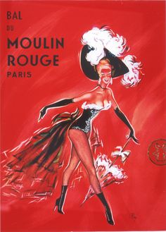 an advertisement for moulin rouge paris