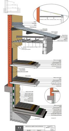 an architectural diagram shows the different sections of a building