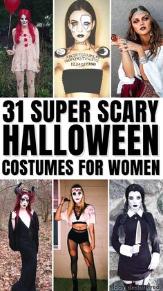 31 Super Scary Halloween Costumes for Women What To Wear For Halloween, Costumes For Women Halloween, Karneval Diy, Halloween Costumes Women Scary, Horror Movie Costumes, Most Popular Halloween Costumes, Super Scary, Popular Halloween Costumes