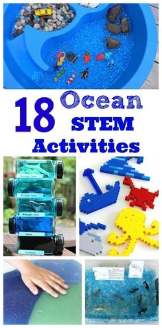 ocean themed activities for kids to play in the water and build with legos, sand and