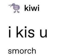 the words kiwi, ikisu and snorch are written in different languages