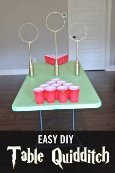 an easy diy table quidditch game for kids to play in the house