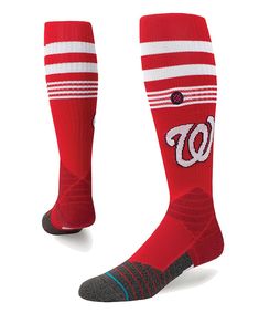 On-Field Crew Socks Breathable performance mesh Engineered ankle cushioning Reinforced toe and heel Team Spirit Features team logo on side calf Designed in team colors Additional Details Machine wash in 104°F Avoid bleaching or ironing Socks will last longer if you keep them out of the dryer Officially licensed by the MLB® Team Socks, Baseball Socks, Over The Calf Socks, Mlb Teams, Washington Nationals, Plus Size Designers, Lower Leg, Plus Size Shopping, Men Shoes Size