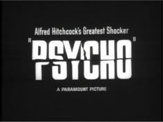 the title for an animated movie with white letters and black background, which reads psychic