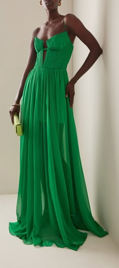 Summer Evening Gown With Spaghetti Straps, Summer Prom Gown With Spaghetti Straps, Green Evening Gown With Spaghetti Straps, Green Gown With Spaghetti Straps For Evening, Green Spaghetti Straps Gown For Evening, Green Spaghetti Strap Evening Gown, Spring Party Gown With Spaghetti Straps, Green Summer Prom Gown, Spring Gown With Spaghetti Straps