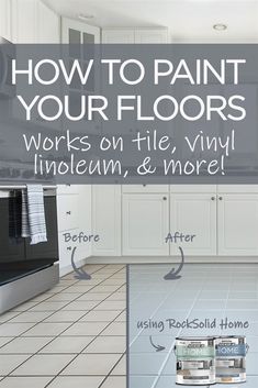 how to paint your floors works on tile, vinyl, linoleum and more