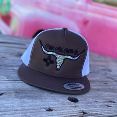 $30 On Website Www.Southernhippyboutique.Com Adult Brown Aztec Cattle Company Cap Hats Flat Bill, Flat Bill Hats For Women, Western Baseball Caps, Casual Snapback Hat With Flat Brim For Rodeo, Casual Brown Trucker Hat For Rodeo, Casual Snapback Hat For Rodeo, Casual Brown Snapback Hat For Spring, Wrangler Hats, Western Ball Caps